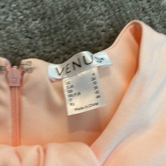 Venus pink and navy halter dress with white belt.  Only tried on.  Size 4 - Picture 2 of 3